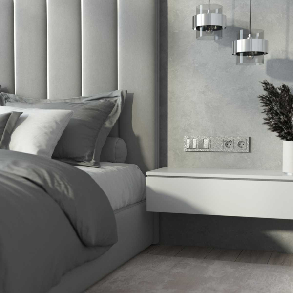 Набор клавиш Werkel Hammer для выключателя трехклавишного серебряный W1239006 4690389162671