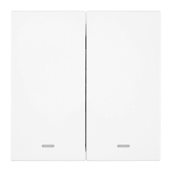 Выключатель 2-клавишный c индикатором (механизм), Stekker, 250В, 10А Мия, RSW10-3102-01, белая магнолия 50432