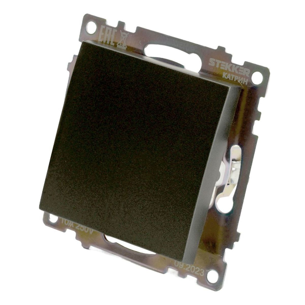 Переключатель перекрестный одноклавишный Stekker Катрин графит GLS10-7110-06 49416