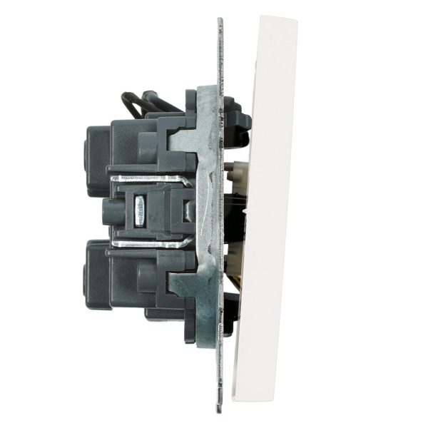 Выключатель одноклавишный Stekker Эмили с подсветкой белый фарфор RSW10-5101-01 49863