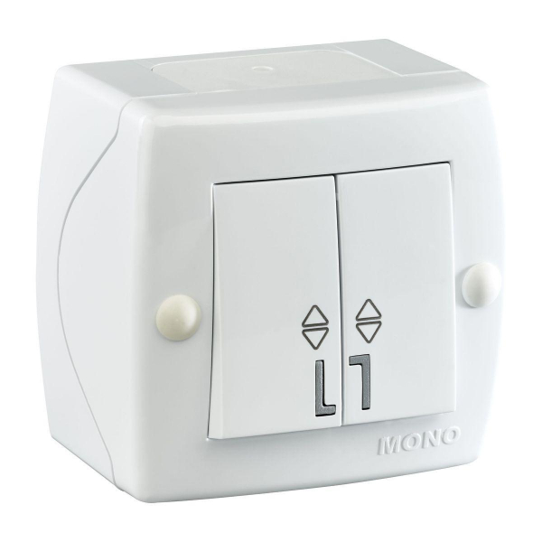 Выключатель Mono Electric Octans IP20 двухклавишный проходной белый 104-010101-111 Выключатель Mono Electric Octans IP20 двухклавишный проходной белый 104-010101-111
