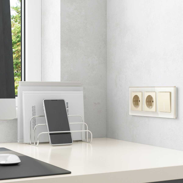 Выключатель одноклавишный Werkel с подсветкой айвори матовый W1110162 4690389184574