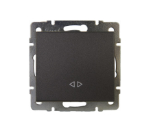 Выключатель промежуточный Lezard Rain черный 703-4188-107