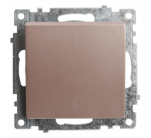Переключатель перекрестный одноклавишный Stekker Катрин шампань GLS10-7110-02 49179