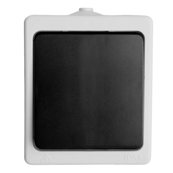 Выключатель одноклавишный Stekker Велена серый-графит PSW10-111-54 32752