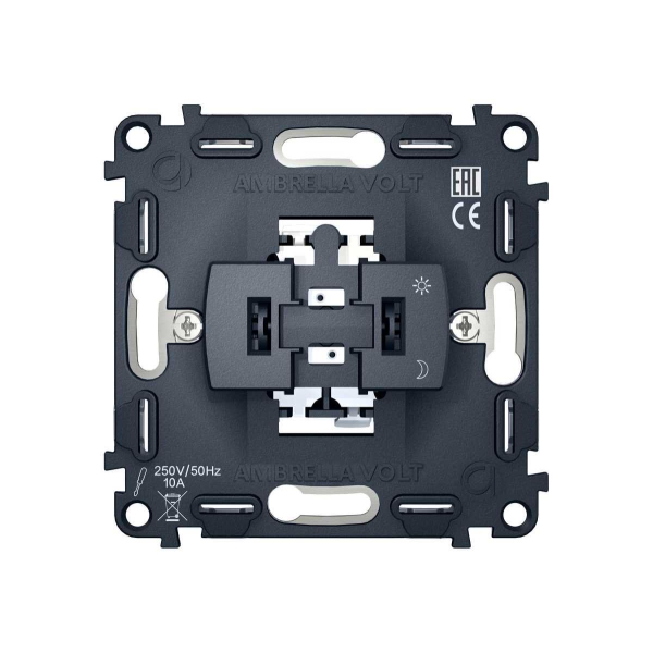 Механизм 1-клавишного выключателя с самовозвратом 10A-250V Ambrella Volt QUANT VM113