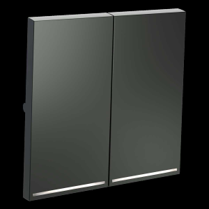 Клавиши для выключателя/переключателя двухклавишного с подсветкой S70 (титан) Voltum VLS000406