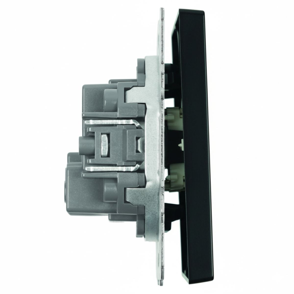 Выключатель двухклавишный Stekker Эмили черный уголь RSW10-5104-05 49840