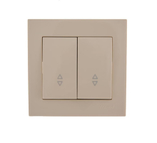 Выключатель проходной двойной Lezard Rain кремовый 703-0303-106