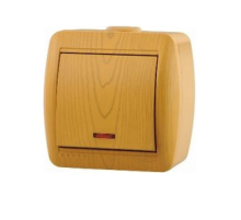 Выключатель проходной с подсветкой Lezard Nata ольха 710-0700-114