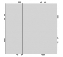 Переключатель трехклавишный Stekker Эмили белый фарфор RSW10-5108-01 49870
