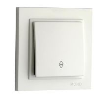 Выключатель Mono Electric Despina одноклавишный проходной белый 102-190025-109