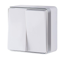 Выключатель двухклавишный Werkel Gallant белый W5020001 4690389164118