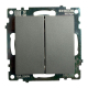 Выключатель двухклавишный Stekker Катрин графит GLS10-7104-06 49411