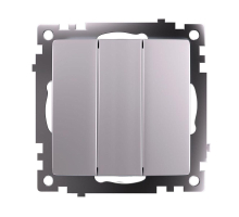 Выключатель трехклавишный Stekker Катрин GLS10-7108-03 серебро 49173