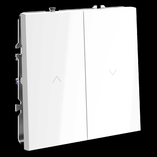 Выключатель встраиваемый S70 для жалюзи 10А, (белый глянцевый) Voltum VLS020701