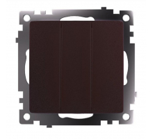 Выключатель трехклавишный Stekker Катрин GLS10-7108-04 шоколад 49175