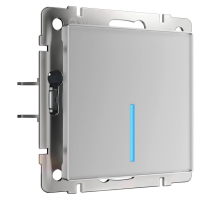Сенсорный выключатель одноклавишный с функцией Wi-Fi Werkel серебряный W4510606 4690389149825