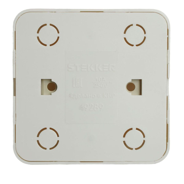 Выключатель двухклавишный Stekker белый MSW10-20-01 49289