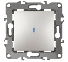 Выключатель одноклавишный с подсветкой ЭРА 12 10AX 250V 12-1102-15 Б0019427
