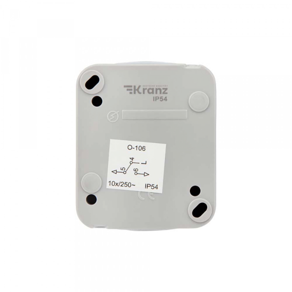 Переключатель проходной Mini OG IP54, о/у, серый KRANZ KR-78-0837 Переключатель проходной Mini OG IP54, о/у, серый KRANZ KR-78-0837