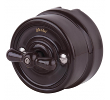 Выключатель Werkel на 4 положения двухклавишный Retro коричневый W5620014 4690389166754