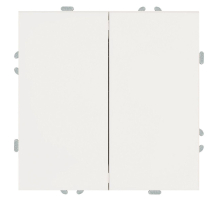 Переключатель перекрестный 2-клавишный (механизм), Stekker, 250В, 10А Эмили, RSW10-5111-01, белый фарфор, soft touch 50162