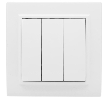 Минск Выключатель 3-клавишный СП,10А, белый EKF Basic ERV10-024-10