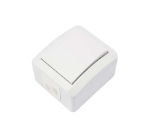 Переключатель проходной INDUSTRIAL IP54, о/у, белый KRANZ KR-78-0836