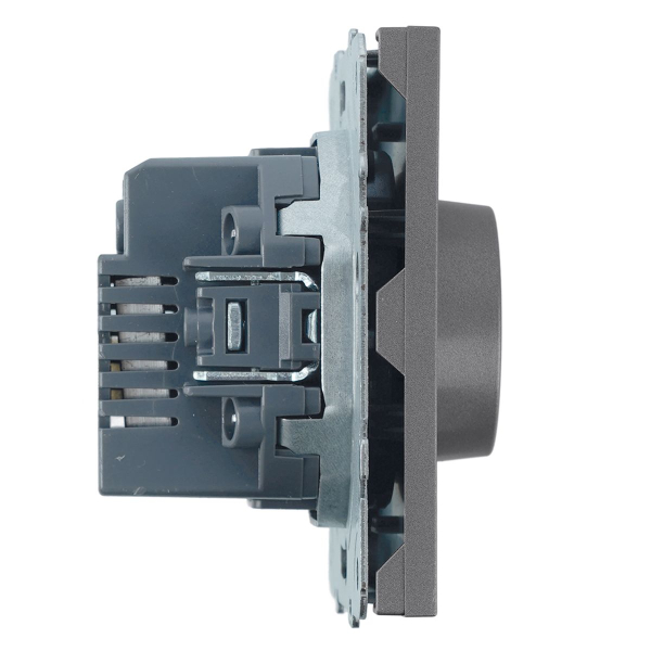 Выключатель диммирующий (механизм), Stekker, 250В, 500W Эмили, RSW10-5106-10, платиново-серый, soft touch 49946