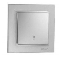 Выключатель Mono Electric Despina одноклавишный проходной серебро 102-212125-109