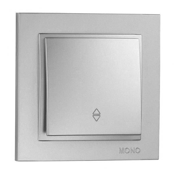 Выключатель Mono Electric Despina одноклавишный проходной серебро 102-212125-109 Выключатель Mono Electric Despina одноклавишный проходной серебро 102-212125-109