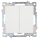 Выключатель двухклавишный Stekker Катрин белый GLS10-7104-01 39300