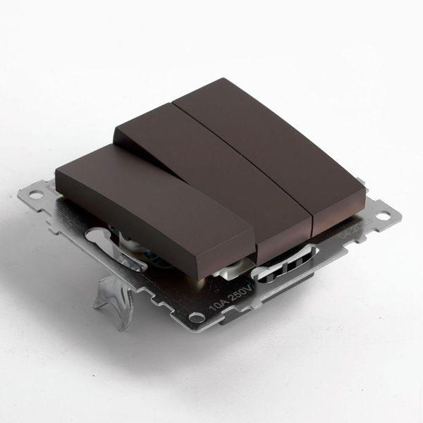 Выключатель трехклавишный Stekker Катрин GLS10-7108-04 шоколад 49175