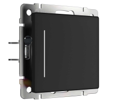 Сенсорный выключатель одноклавишный Werkel с подсветкой черный W4513008 4690389197918