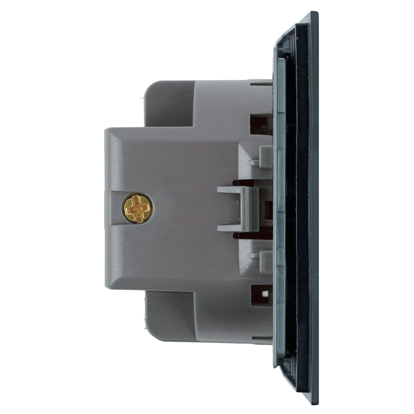 Выключатель 1-клавишный c индикатором (механизм), Stekker, 250В, 10А Мия, RSW10-3101-05, черный бархат 50445