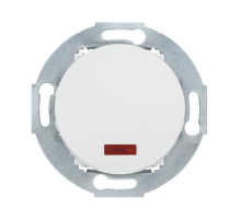 Переключатель LK Studio одноклавишный на два направления (схема 6L) с индикатором 16 A, 250 B (белый) Vintage 880404-1