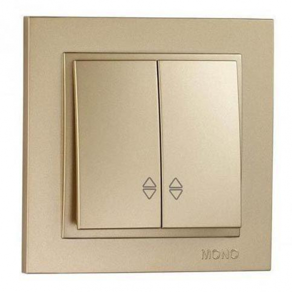 Выключатель Mono Electric Despina двухклавишный проходной титан 102-222223-111 Выключатель Mono Electric Despina двухклавишный проходной титан 102-222223-111