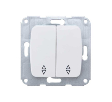 DEA Выключатель (переключатель) 2кл прох. с/у 10А мех. белый KRANZ KR-78-0207