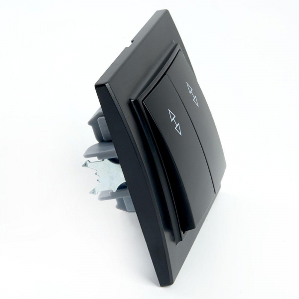 Переключатель двухклавишный Stekker Эрна черный PSW10-9008-03 39921 Переключатель двухклавишный Stekker Эрна черный PSW10-9008-03 39921