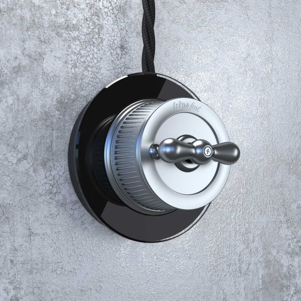 Выключатель Werkel на 4 положения двухклавишный Retro матовый хром WL19-01-05 4690389143427