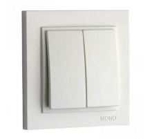 Выключатель Mono Electric Despina двухклавишный жемчуг 102-252525-102