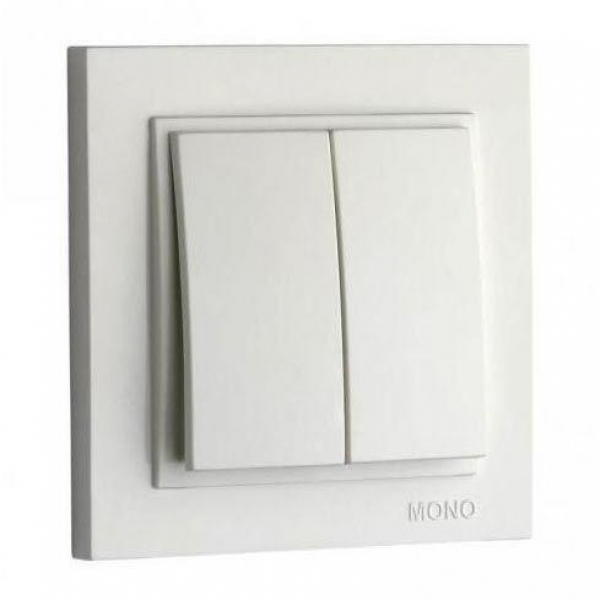 Выключатель Mono Electric Despina двухклавишный жемчуг 102-252525-102 Выключатель Mono Electric Despina двухклавишный жемчуг 102-252525-102