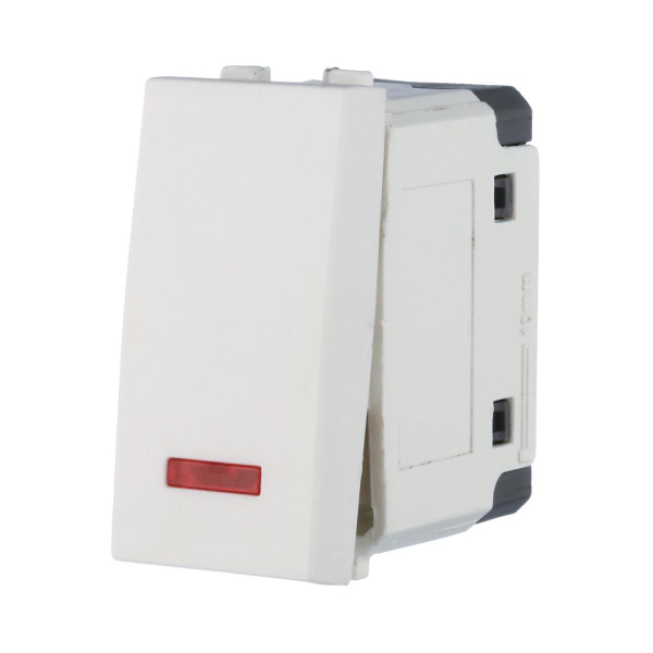 Переключатель LK Studio с двух мест, с индикатором 45х22,5мм (схема 6L) 16 A, 250 B (белый) LK45 850404-1 Переключатель LK Studio с двух мест, с индикатором 45х22,5мм (схема 6L) 16 A, 250 B (белый) LK45 850404-1