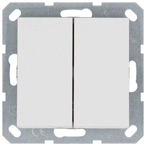 Выключатель двухклавишный Jasmart G3022W Выключатель двухклавишный Jasmart G3022W