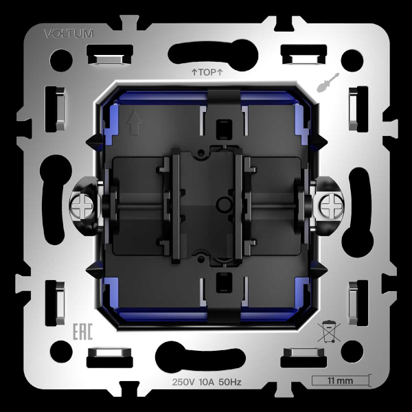 Механизм выключателя одноклавишного 10А S70 Voltum VLS0101M
