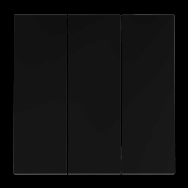 Клавиши для выключателя/переключателя трехклавишного S70 (черный матовый) Voltum VLS000508