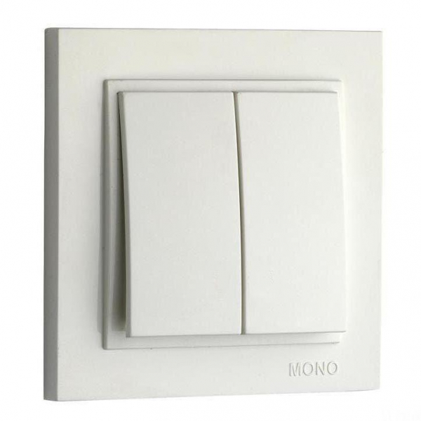 Выключатель Mono Electric Despina двухклавишный слоновая кость 102-010025-102 Выключатель Mono Electric Despina двухклавишный слоновая кость 102-010025-102