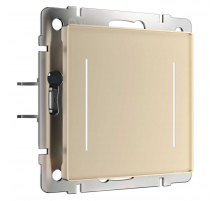 Выключатель двухклавишный с подсветкой сесорный Werkel шампань W4522011