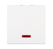Выключатель LK Studio с индикатором 45х45мм (схема 1L) 16 A, 250 B (белый) LK45 850904-1